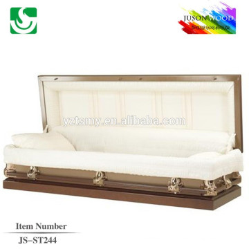 JS-ST244 gros meilleur prix adulte acier cercueils